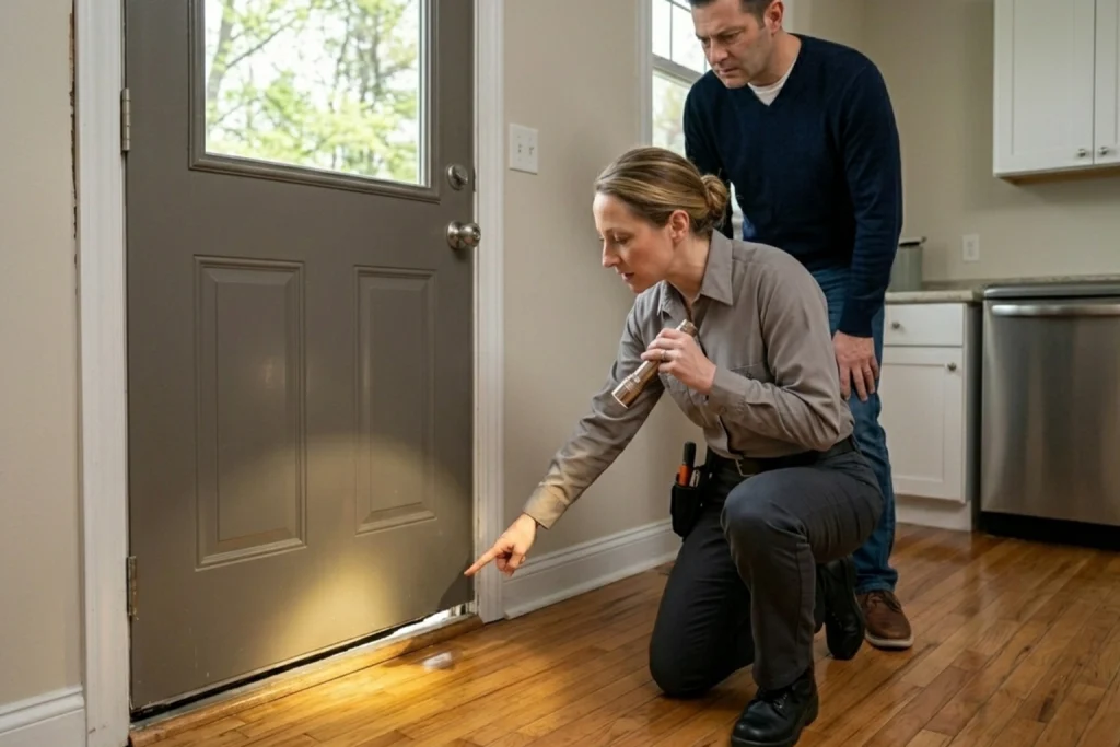 Pennsylvania homeowner learning about spring overwintering pests