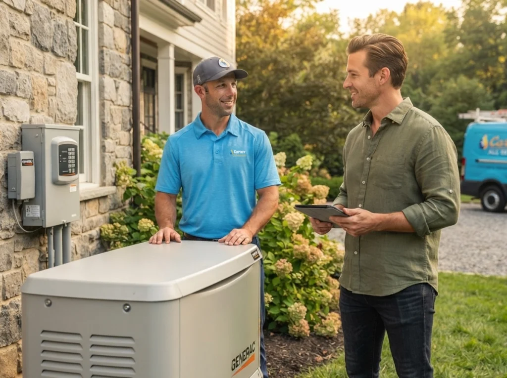 Carney-inspired generator consultation for Line Lexington homeowner
